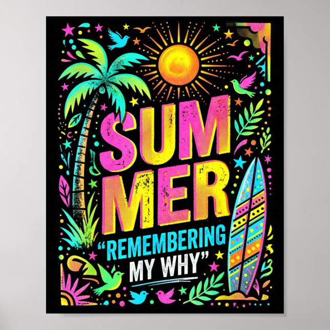 Sommaren minns min varför tropiska vibbar  poster (Framsidan)