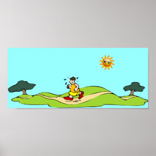 Sommaren övar den roliga affischen poster