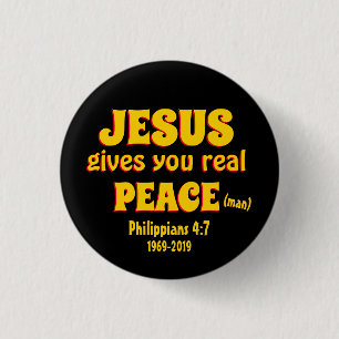 Sommaren på 69 femtioårsdagen JESUS REAL Peace Knapp