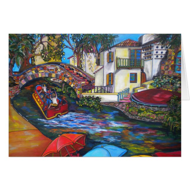 Sommaren på flodkortet hälsningskort (Framsidan Horizontal)