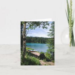Sommaren på solnedgång sjön noterar kortet kort