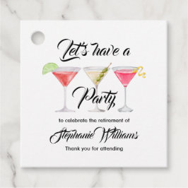 Sommaren party för pension-cocktail gåvor etiketter