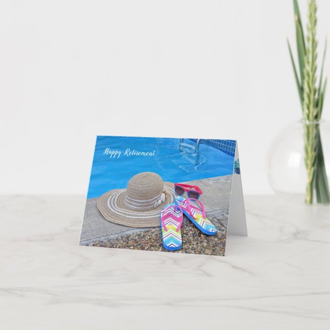 Sommaren Pension efter bassäng för Woman Kort (Framsida)