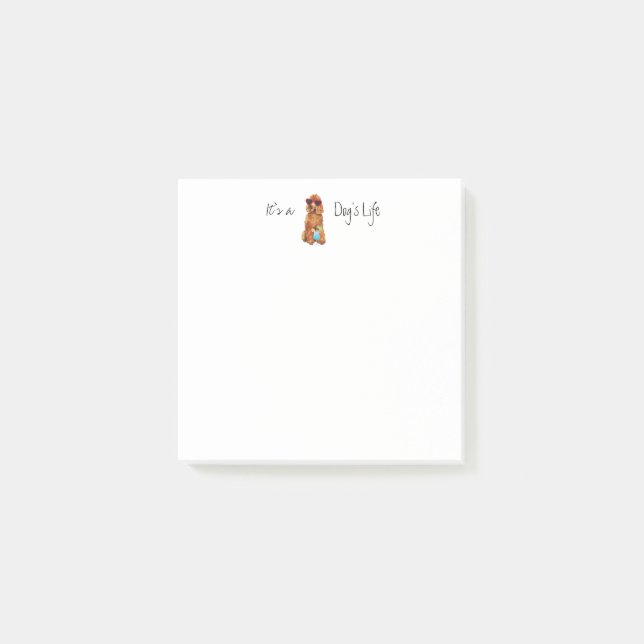 Sommaren Pudel Post-it Block (Framsida)