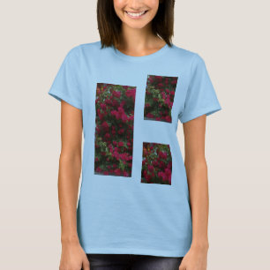 Sommaren Ro Flower Mönster Kvinnor i T Shirt
