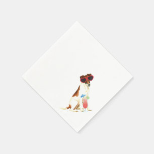 Sommaren slätar foxterrier pappersservett