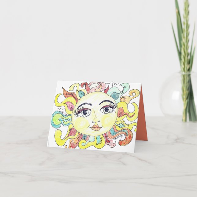 Sommaren sol  tack kort (Framsida)