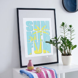 Sommaren viskar illustartion. poster