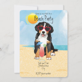 Sommarens Berner Beach Party-inbjudan Julkort