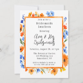 Sommarens Embrace Wildblomma Bridesmaids Luncheon Inbjudningar