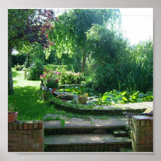 Sommarens engelska Garden Print Poster