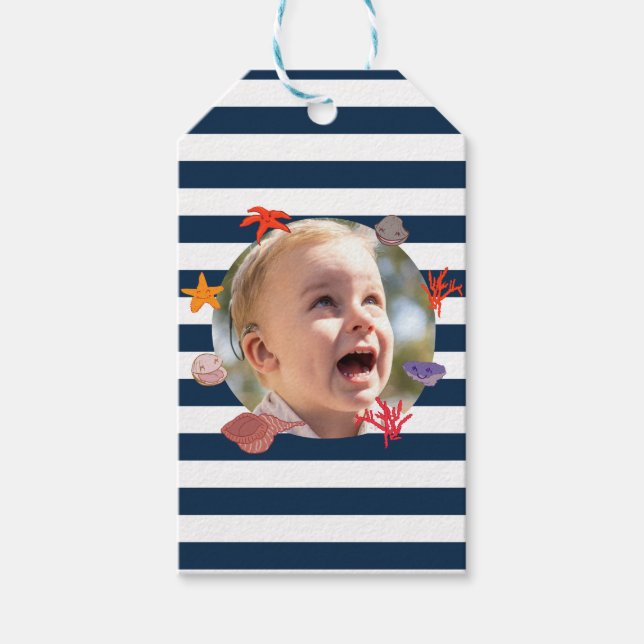 Sommarens födelsedagsfest för barn presentetikett (Framsidan)