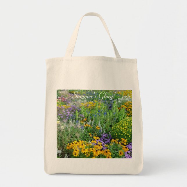 Sommarens Glory Blommigt Tote Bag Tygkasse (Framsidan)