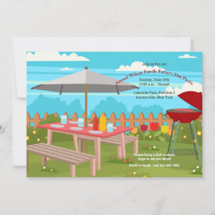 Sommarens inbjudan till pappas dag picknick