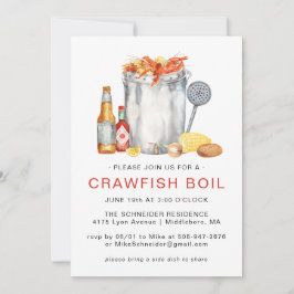 Sommarens Kräftkok | Low Country Boil Utomhusgrill Inbjudningar