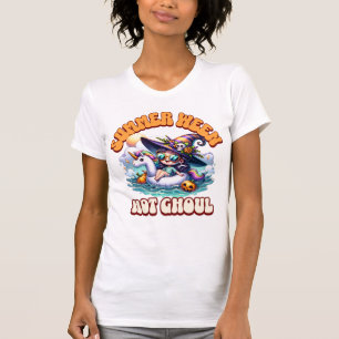 Sommarens lekfulla spökdjur på enhörningsflotte t shirt