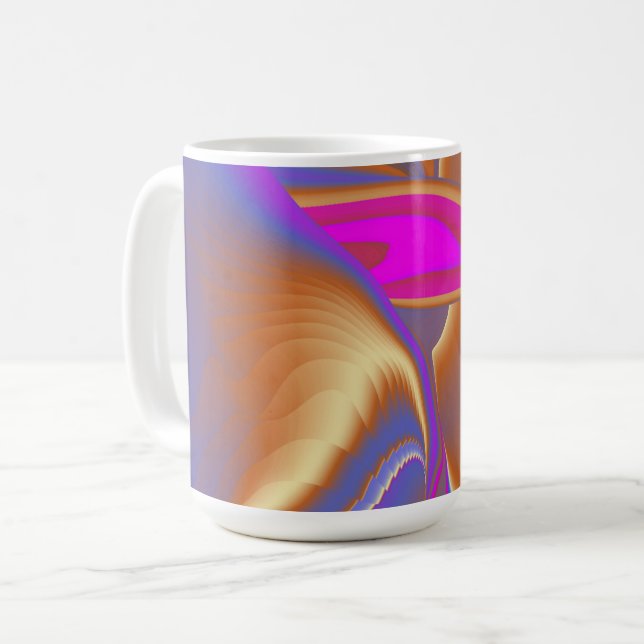 Sommarens magi, Abstrakt 3D Art Kaffemugg (Framsida vänster)