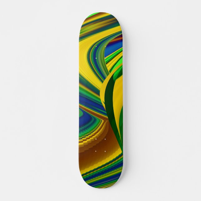 Sommarens magi, Abstrakt 3D Art Mini Skateboard Bräda 18,5 Cm (Framsida)