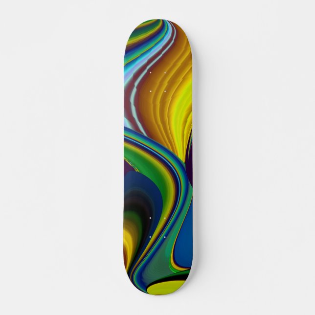 Sommarens magi, Abstrakt 3D Art Mini Skateboard Bräda 18,5 Cm (Framsida)