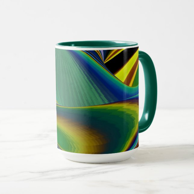 Sommarens magi, Abstrakt 3D Art Mugg (Framsida höger)