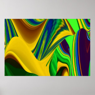 Sommarens magi, Abstrakt 3D Art Poster