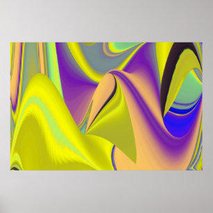 Sommarens magi, Abstrakt 3D Art Poster