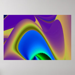 Sommarens magi, Abstrakt 3D Art Poster