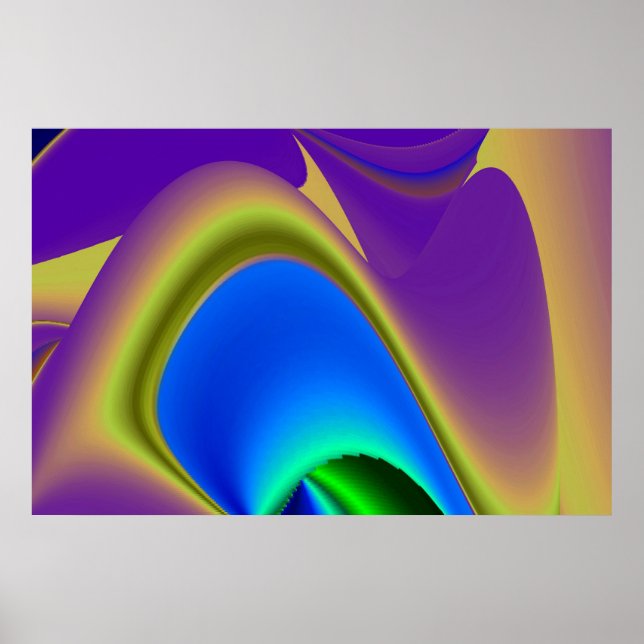 Sommarens magi, Abstrakt 3D Art Poster (Framsidan)