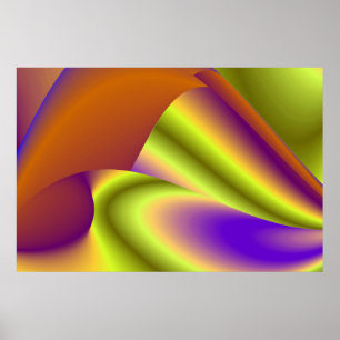 Sommarens magi, Abstrakt 3D Art Poster