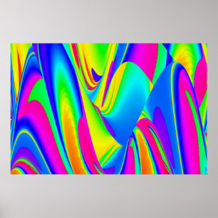 Sommarens magi, Abstrakt 3D Art Poster