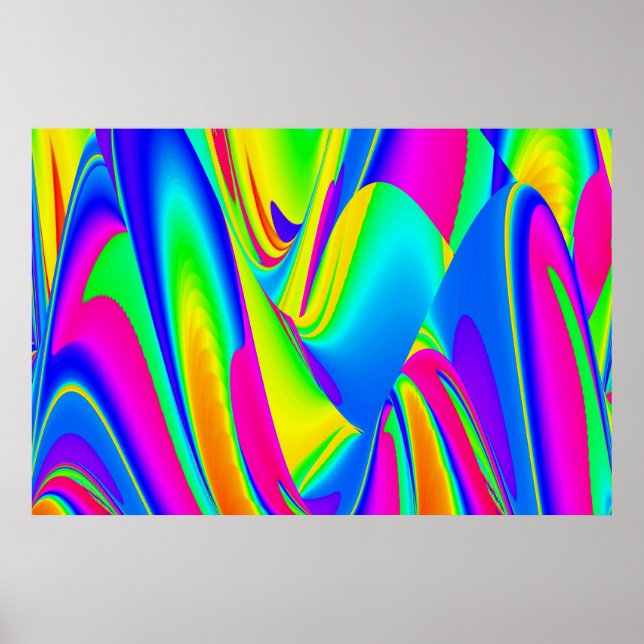 Sommarens magi, Abstrakt 3D Art Poster (Framsidan)
