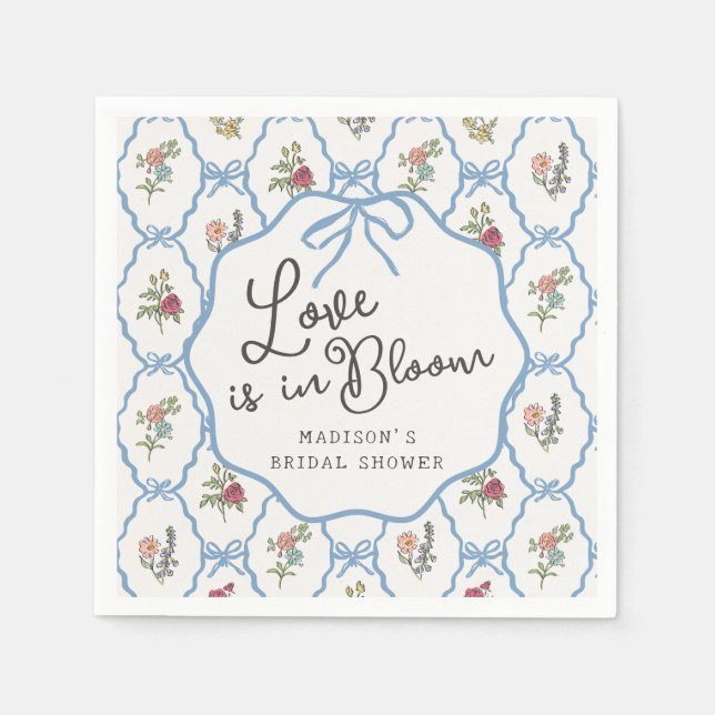 Sommarens trädgårdsfest Ljust blomsterinspirerad b Pappersservett (Framsidan)