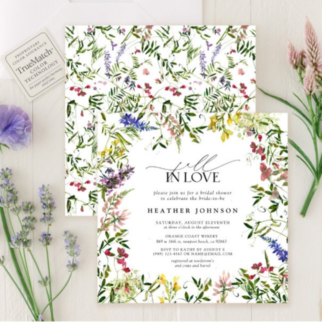 Sommarfall i Kärlek Wildbloms Möhippa Inbjudningar (Skapare uppladdad)