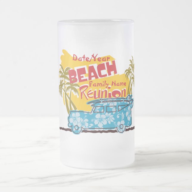 Sommarfamiljen Beach Anpassade Mugg (Center)