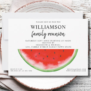 Sommarfamiljen Reunion Watermelon-inbjudan Inbjudningar