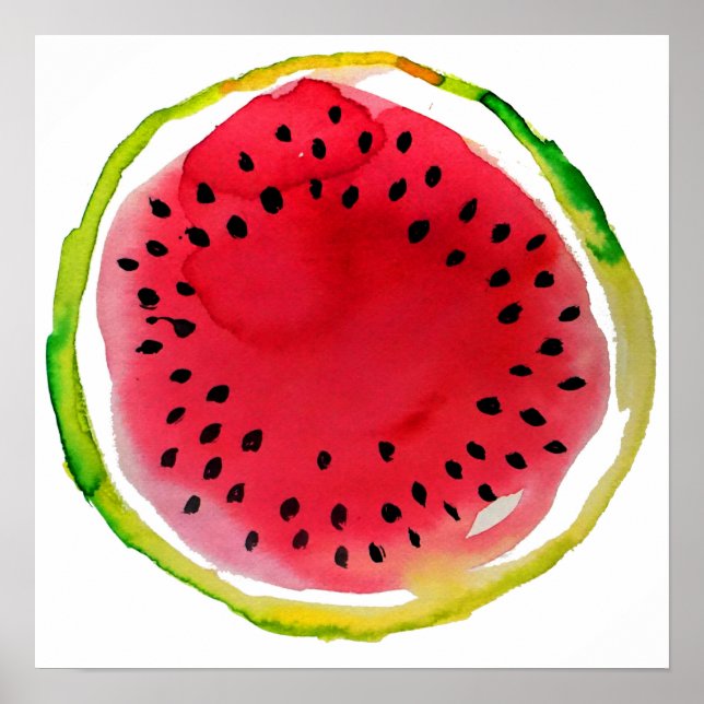 Sommarfärg Watermelon Poster (Framsidan)