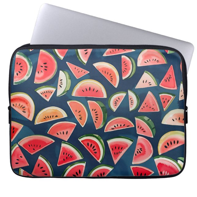 Sommarfärg Watermelon Slices Patten Laptop Fodral (Framsidan)