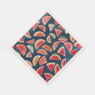 Sommarfärg Watermelon Slices Patten Pappersservett