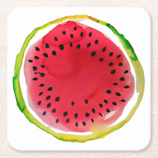 Sommarfärg Watermelon Underlägg Papper Kvadrat