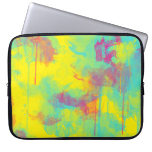 Sommarfärgad abstrakt roligt Vattenfärgstänk stänk Laptop Sleeve