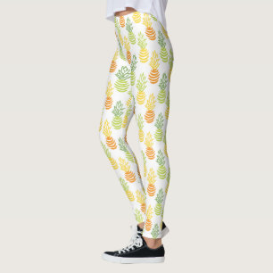 Sommarfärgad ananasfrukt flerfärgad mönster leggings