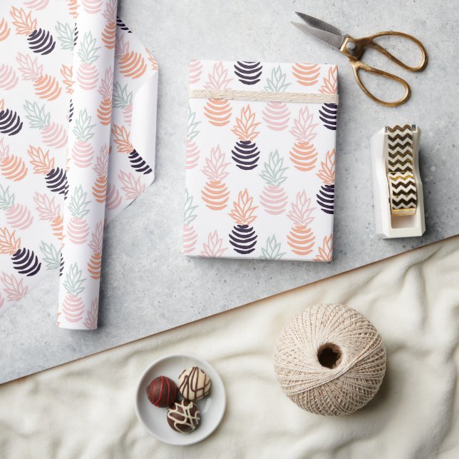 Sommarfärgad ananasfruktmönster presentpapper (Hantverk)
