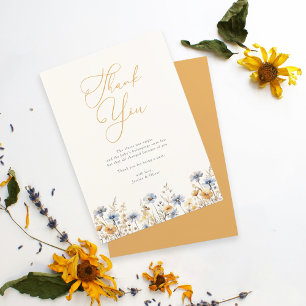 Sommarfärgad Blommigt Wildblomma Baby Shower Tack Kort