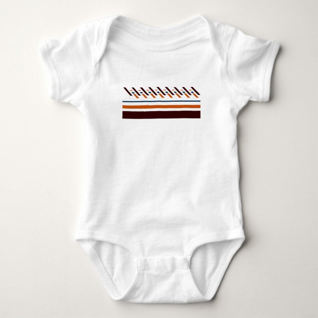 Sommarfärgad stripe Baby T Shirt (Framsida)