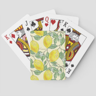 Sommarfärgad Vintage Tuscany Lemons Mönster Casinokort