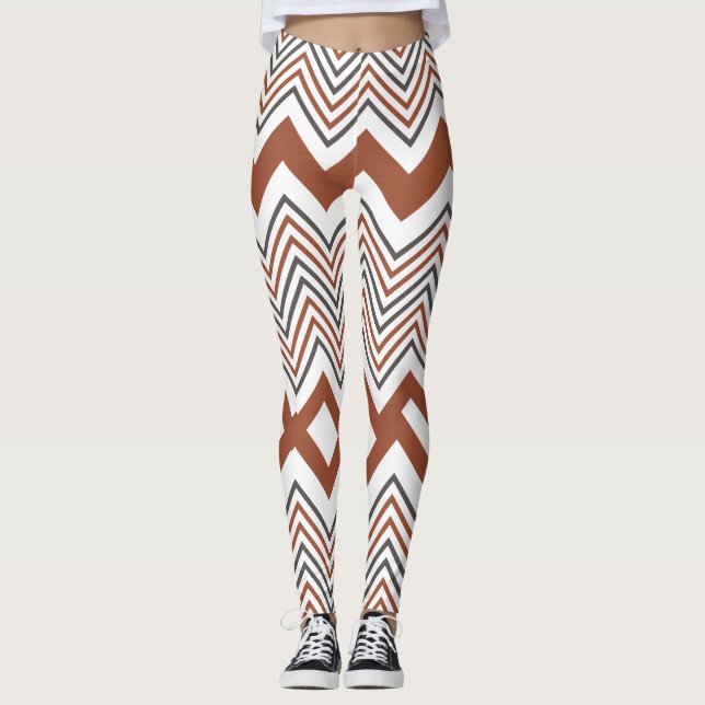 Sommarfärgad Zigzag Women's Leggings (Framsida)