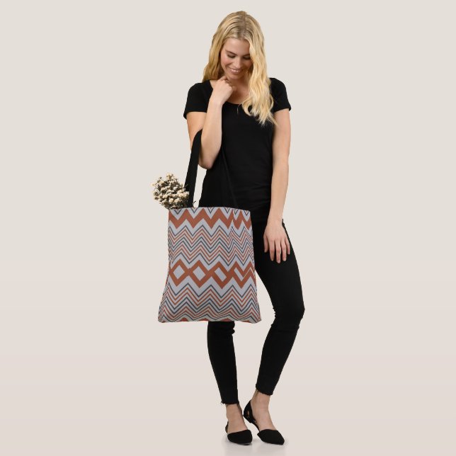 Sommarfärgad Zigzag Women's Tote Bag Tygkasse (På modell)