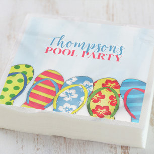 Sommarfärgen Bassäng Party Anpassningsbar Pappersservett