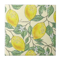 Sommarfärgen Vintage Lemons Mönster