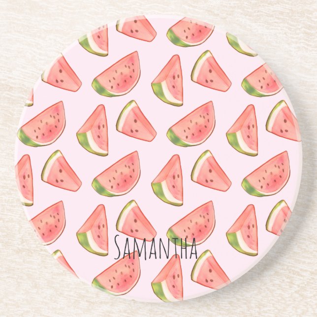 Sommarfärgen Watermelon Slices Underlägg (Framsidan)